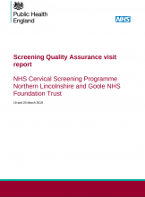Screening Quality Assurance visit report: NHS Cervical Screening Programme Northern Lincolnshire and Goole NHS Foundation Trust